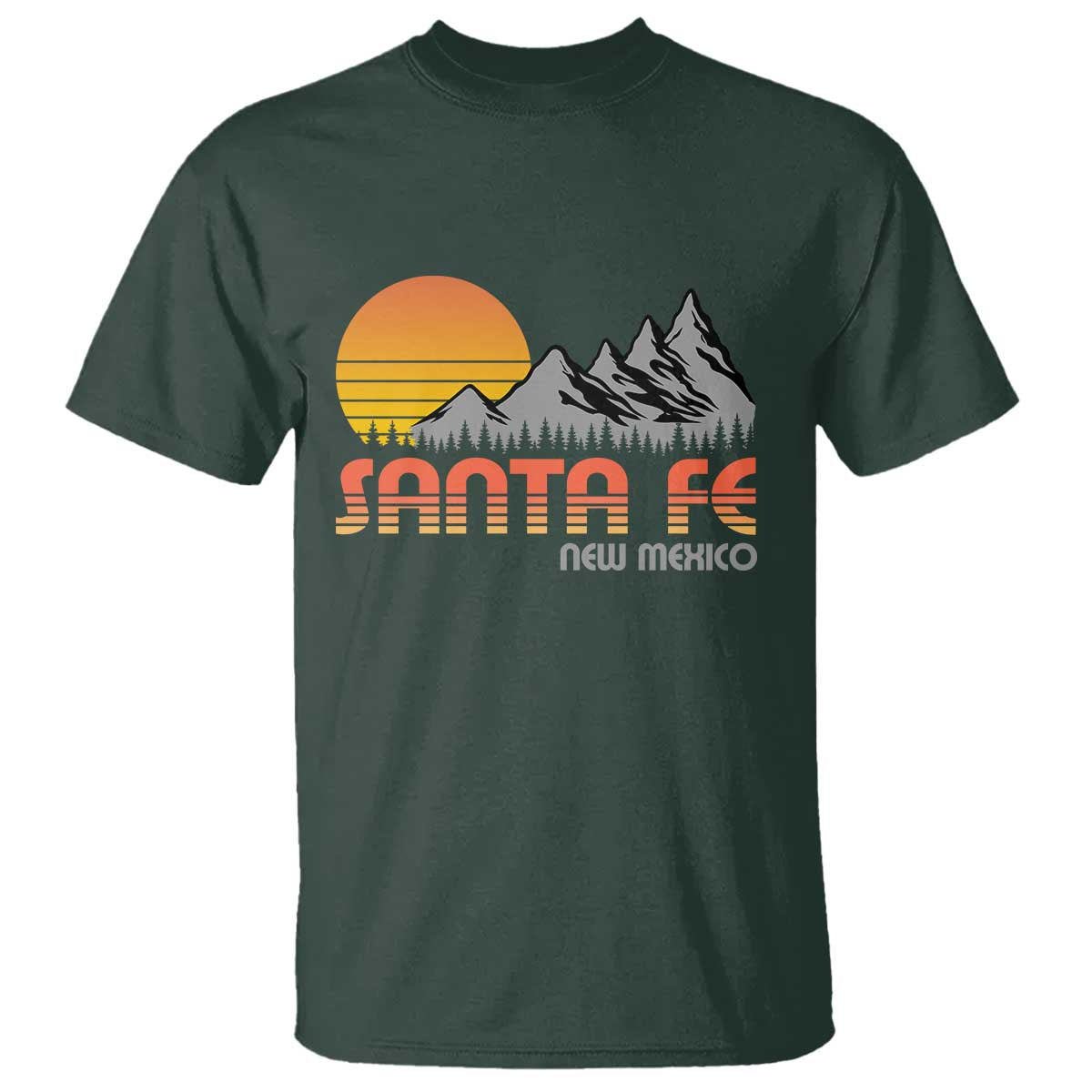 Retro Santa Fe New Mexico Mountain Southwest T Shirt