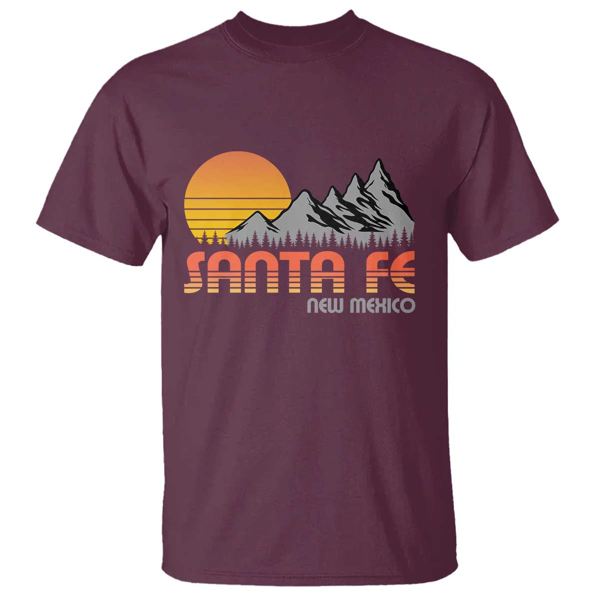 Retro Santa Fe New Mexico Mountain Southwest T Shirt