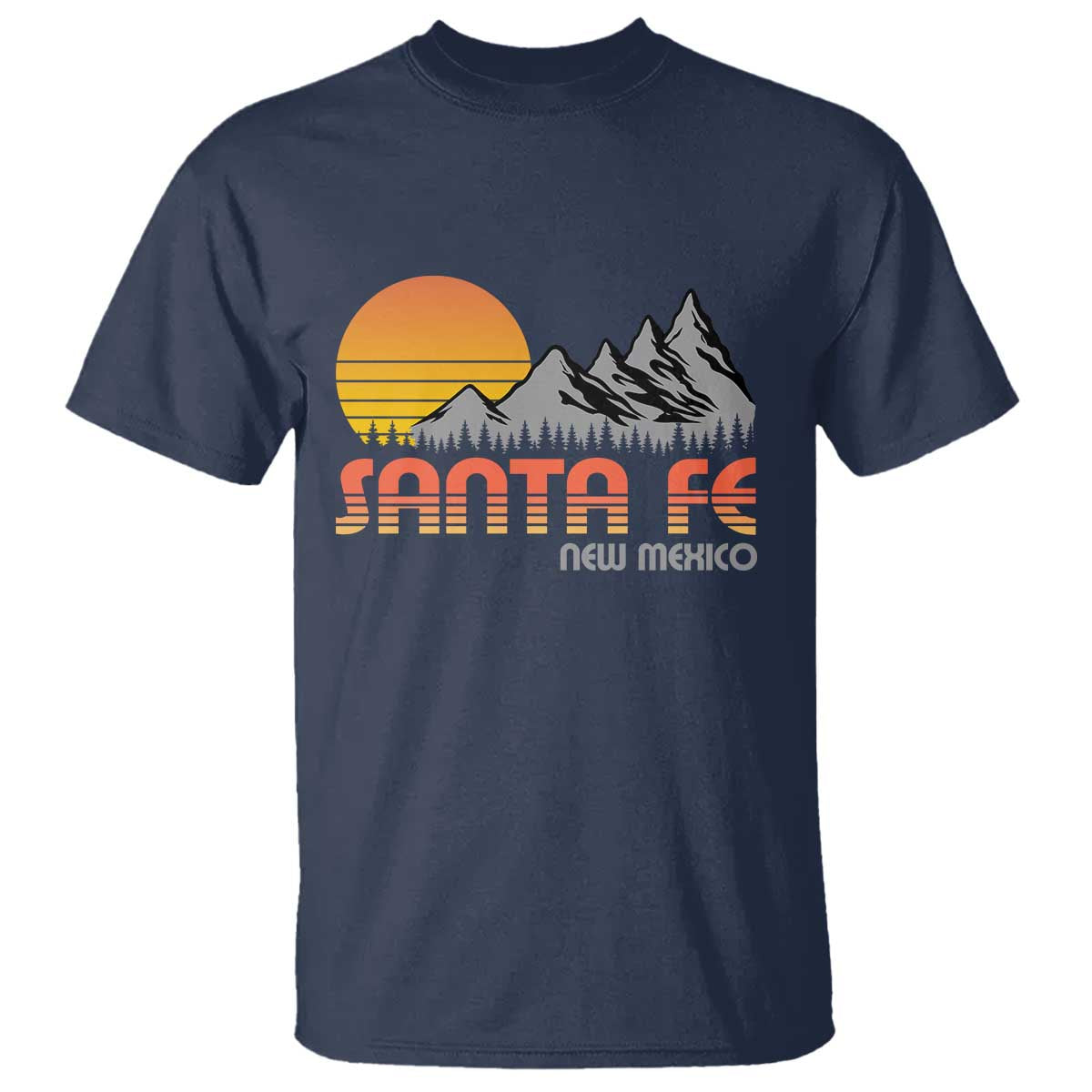 Retro Santa Fe New Mexico Mountain Southwest T Shirt