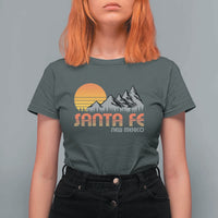 Retro Santa Fe New Mexico Mountain Southwest T Shirt For Women