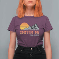 Retro Santa Fe New Mexico Mountain Southwest T Shirt For Women