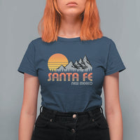 Retro Santa Fe New Mexico Mountain Southwest T Shirt For Women