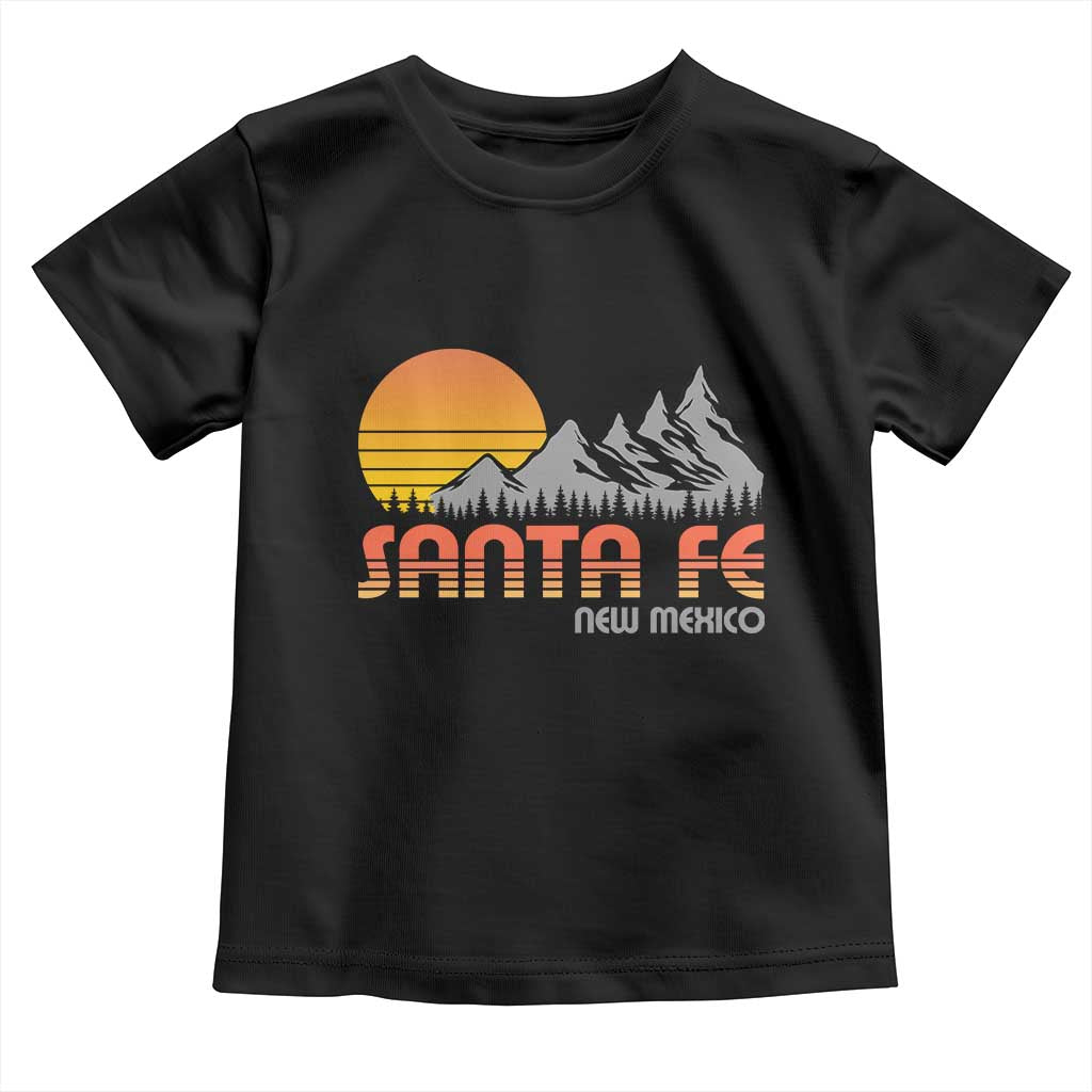 Retro Santa Fe New Mexico Mountain Southwest Toddler T Shirt