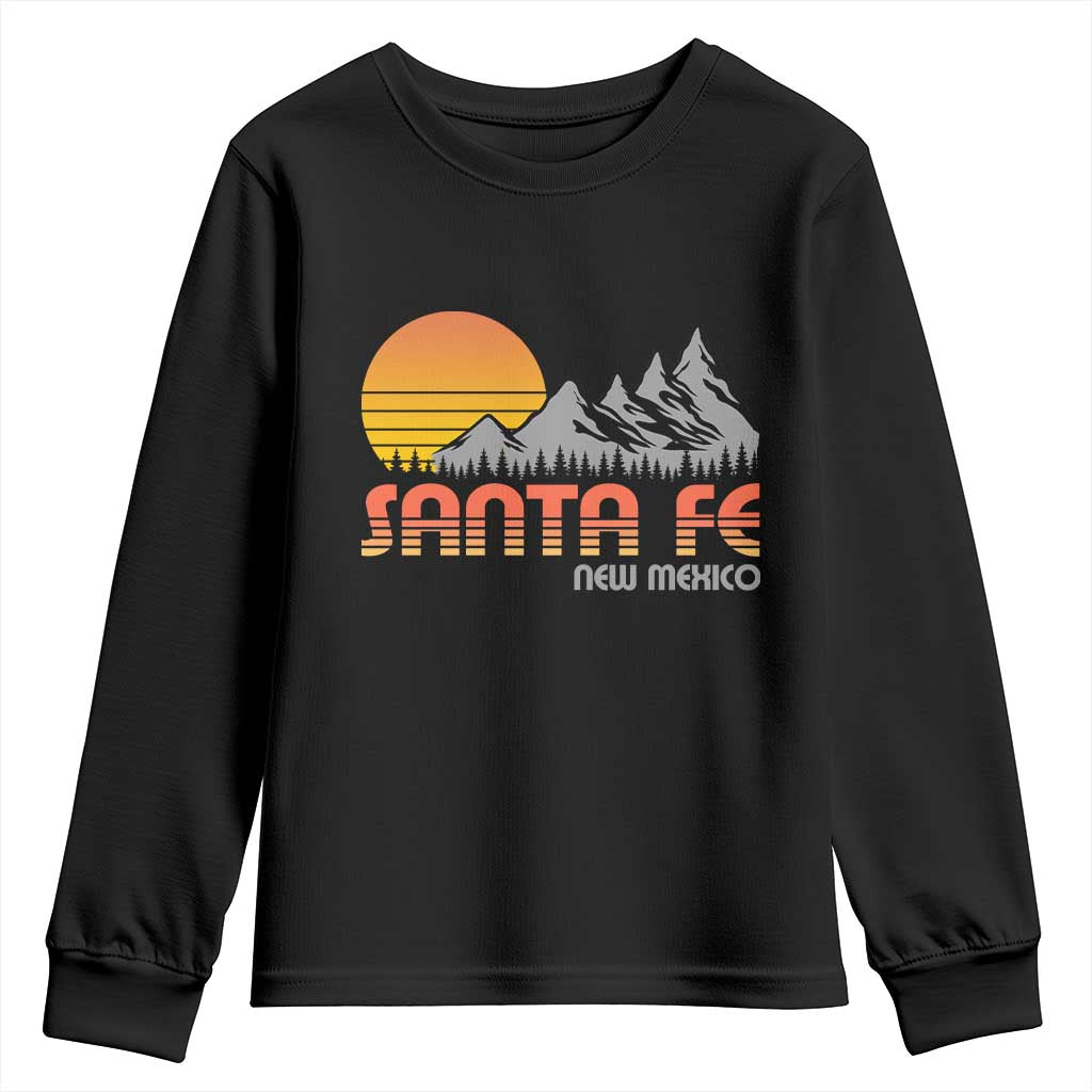 Retro Santa Fe New Mexico Mountain Southwest Youth Sweatshirt