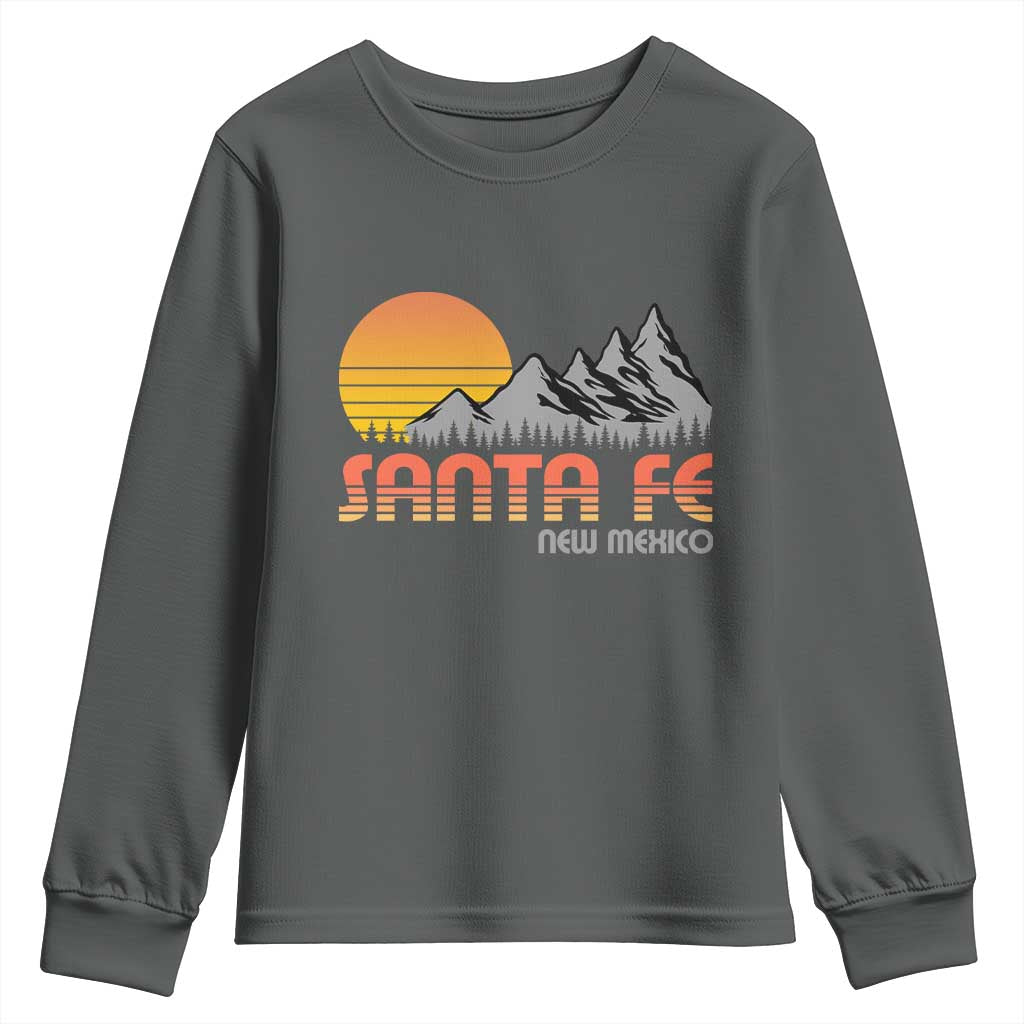 Retro Santa Fe New Mexico Mountain Southwest Youth Sweatshirt