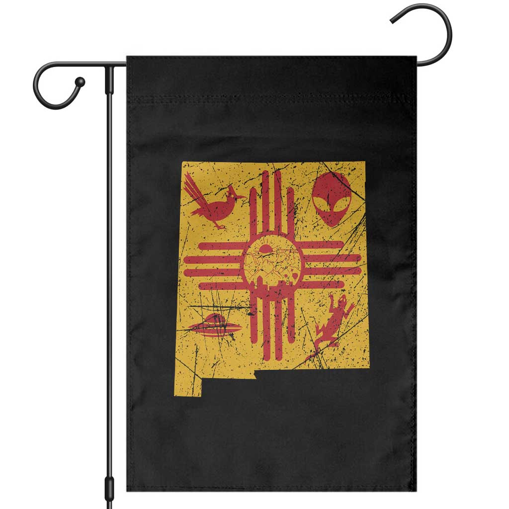 New Mexico State Map Zia Symbol Famous Icons Garden Flag