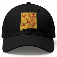 New Mexico State Map Zia Symbol Famous Icons Baseball Cap