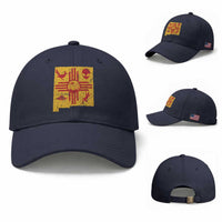 New Mexico State Map Zia Symbol Famous Icons Baseball Cap