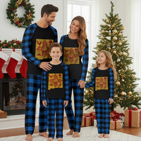 New Mexico State Map Zia Symbol Famous Icons Plaid Pajama Set
