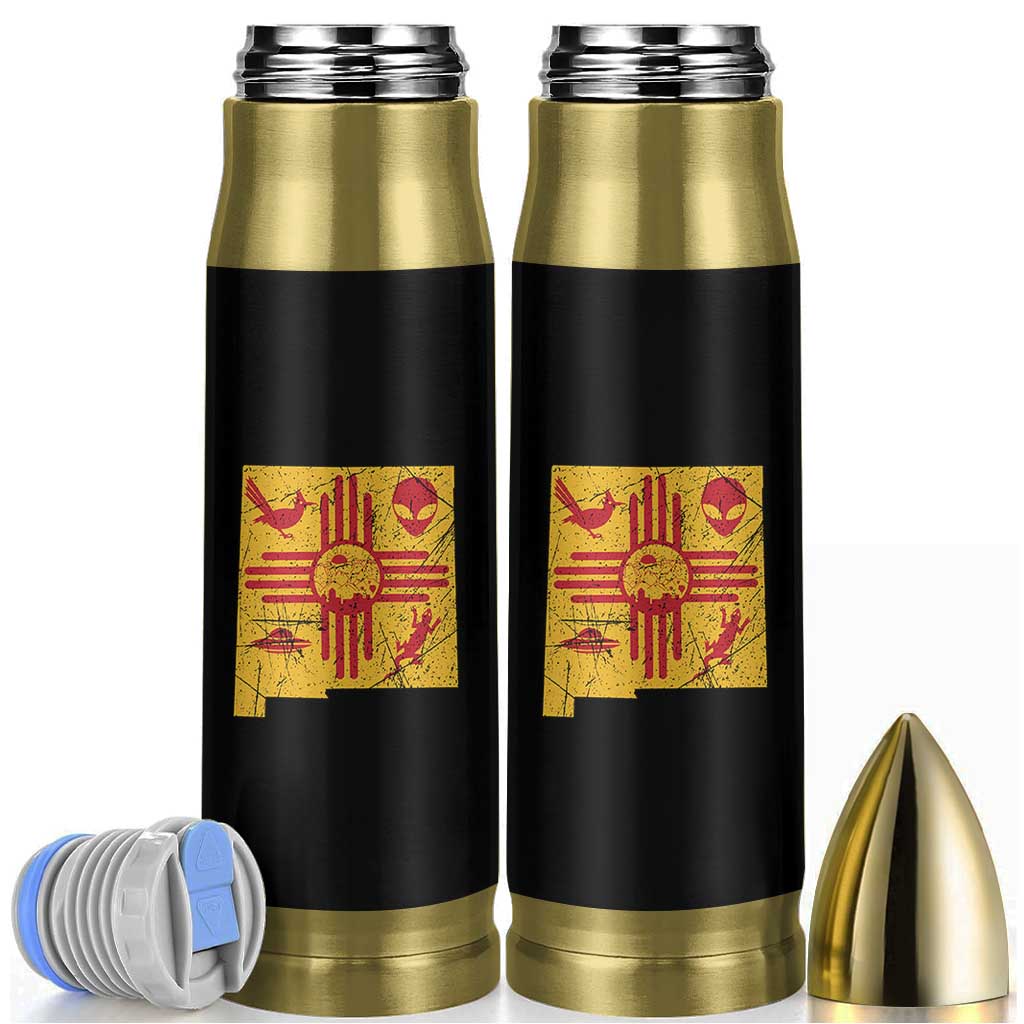 New Mexico State Map Zia Symbol Famous Icons Bullet Tumbler