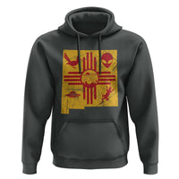 New Mexico State Map Zia Symbol Famous Icons Hoodie