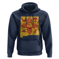 New Mexico State Map Zia Symbol Famous Icons Hoodie
