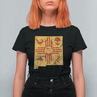 New Mexico State Map Zia Symbol Famous Icons T Shirt For Women