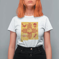 New Mexico State Map Zia Symbol Famous Icons T Shirt For Women
