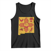 New Mexico State Map Zia Symbol Famous Icons Tank Top