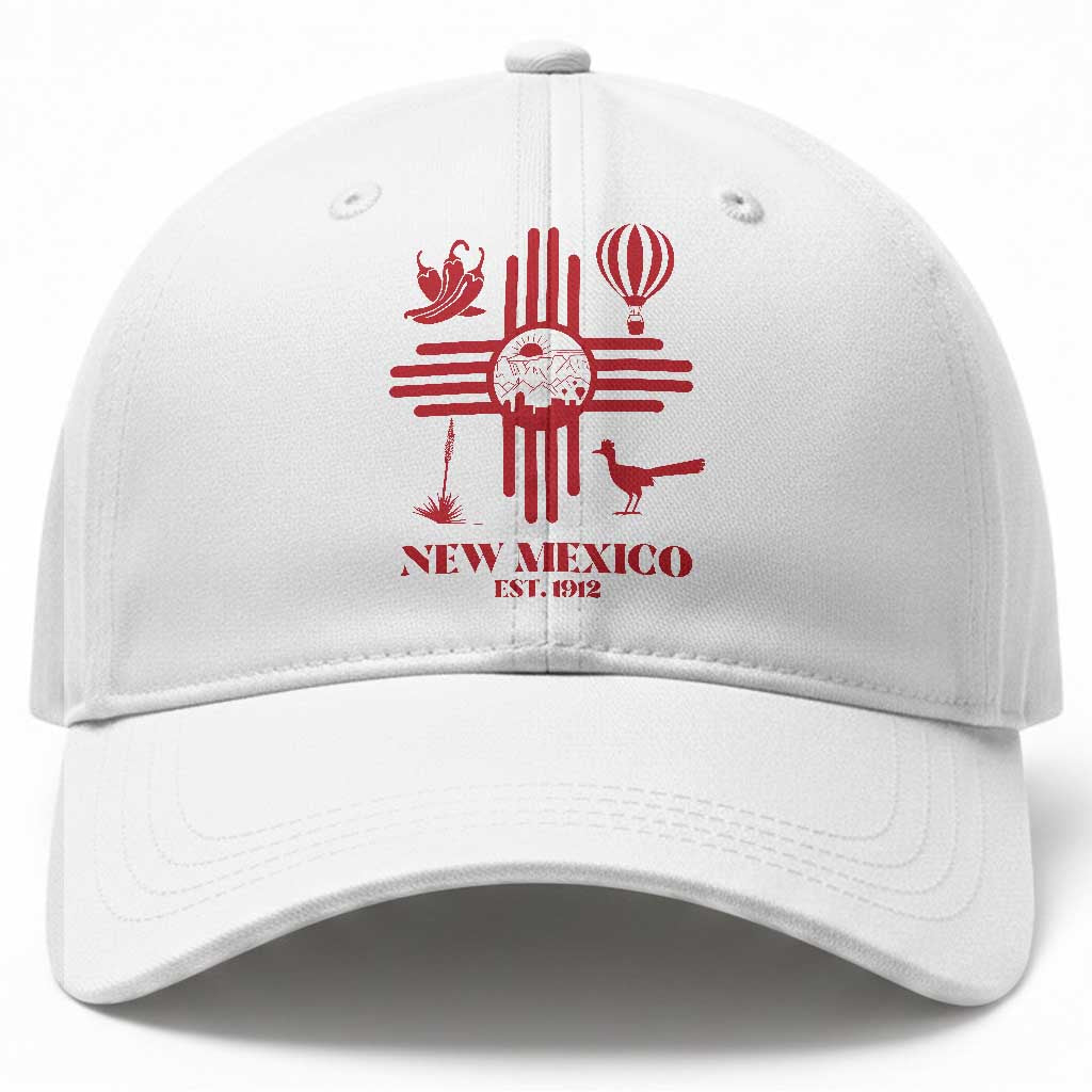 New Mexico Flag Zia Sun Souvenir Baseball Cap New Mexico Zia Chiles Balloon Roadrunner Yucca