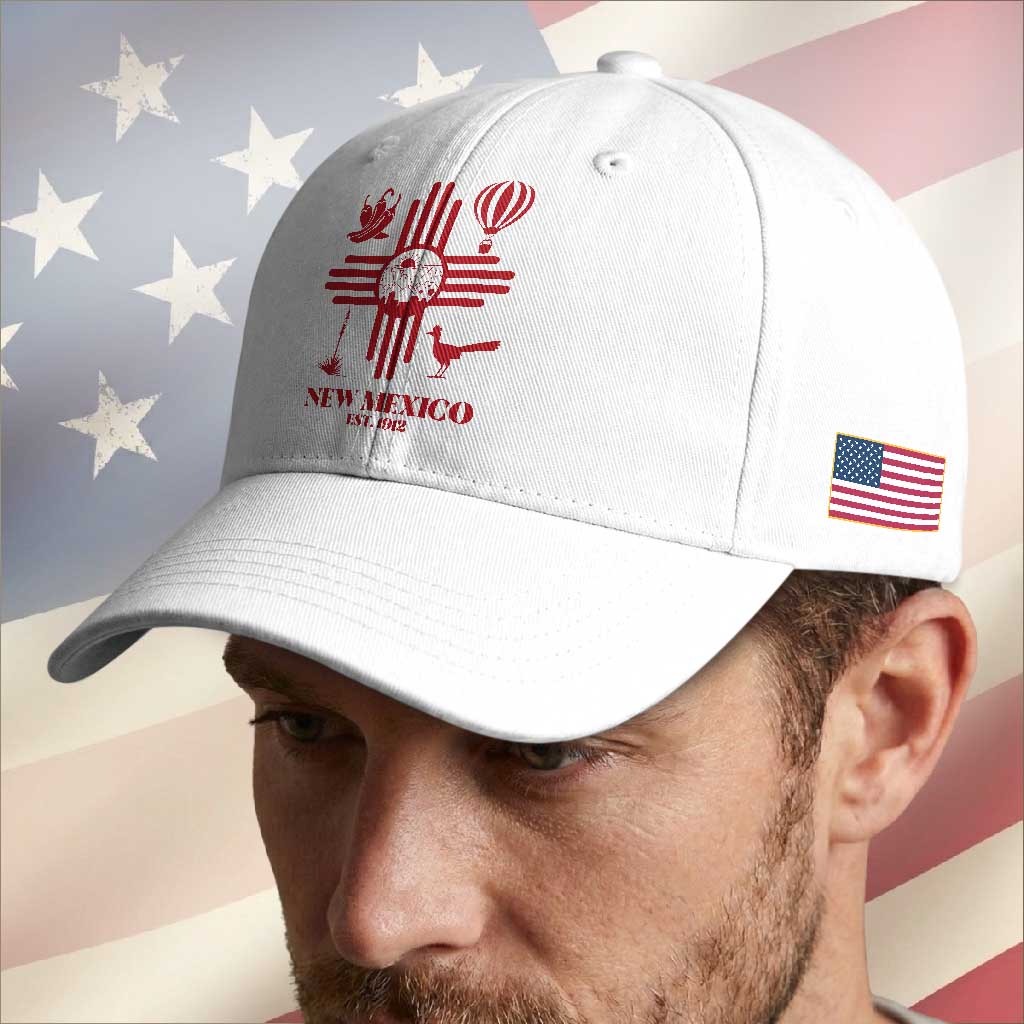 New Mexico Flag Zia Sun Souvenir Baseball Cap New Mexico Zia Chiles Balloon Roadrunner Yucca