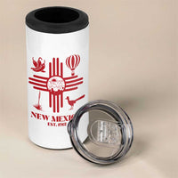 New Mexico Flag Zia Sun Souvenir 4 in 1 Can Cooler Tumbler New Mexico Zia Chiles Balloon Roadrunner Yucca