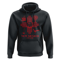 New Mexico Flag Zia Sun Souvenir Hoodie New Mexico Zia Chiles Balloon Roadrunner Yucca