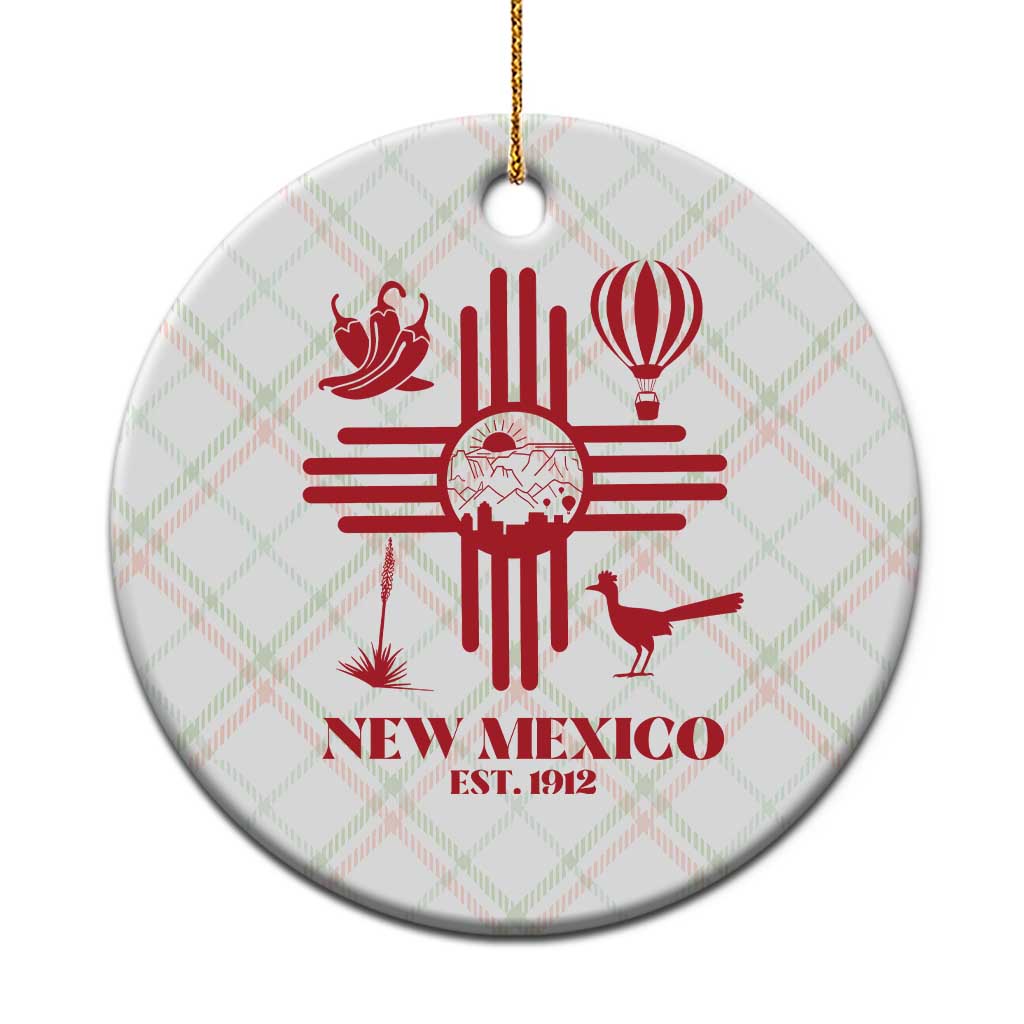 New Mexico Flag Zia Sun Souvenir Ceramic Ornament New Mexico Zia Chiles Balloon Roadrunner Yucca