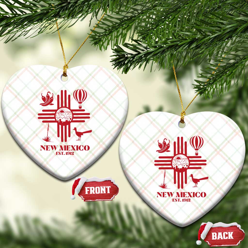 New Mexico Flag Zia Sun Souvenir Ceramic Ornament New Mexico Zia Chiles Balloon Roadrunner Yucca