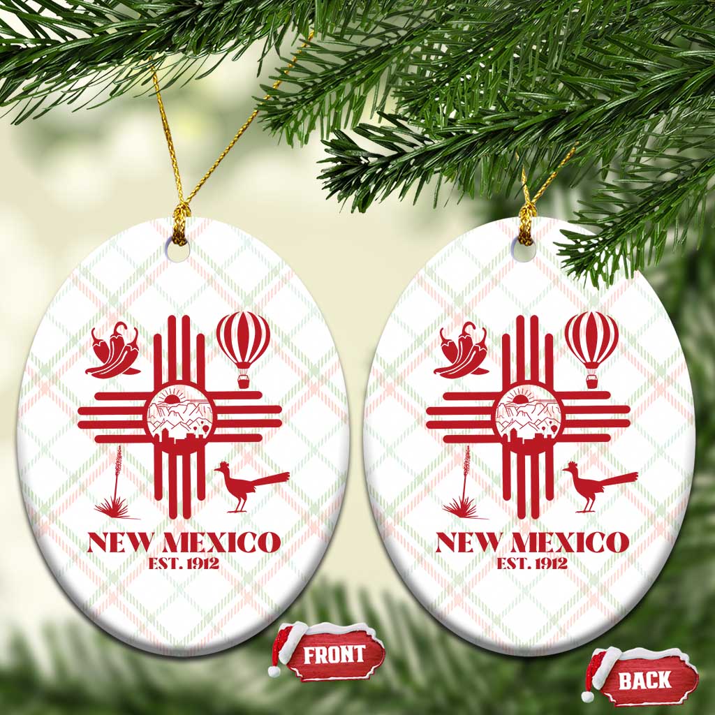 New Mexico Flag Zia Sun Souvenir Ceramic Ornament New Mexico Zia Chiles Balloon Roadrunner Yucca