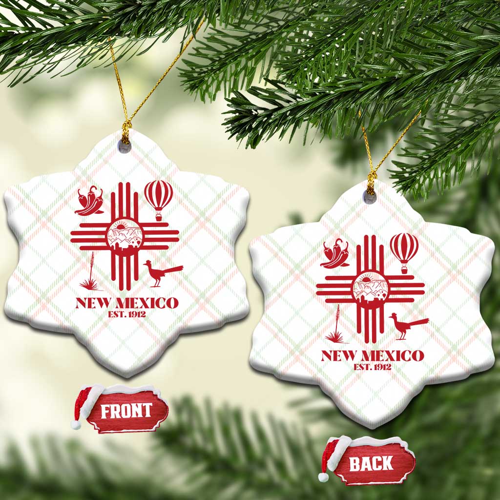 New Mexico Flag Zia Sun Souvenir Ceramic Ornament New Mexico Zia Chiles Balloon Roadrunner Yucca