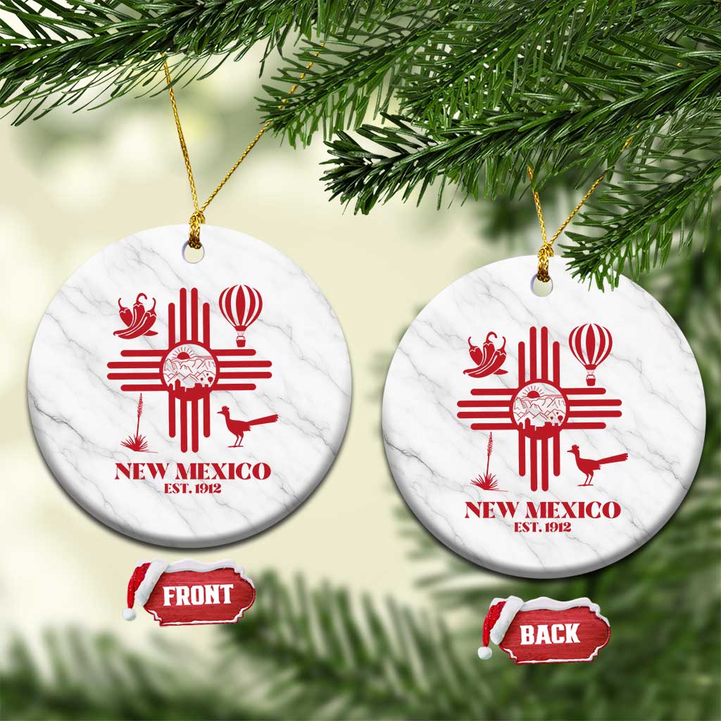 New Mexico Flag Zia Sun Souvenir Ceramic Ornament New Mexico Zia Chiles Balloon Roadrunner Yucca