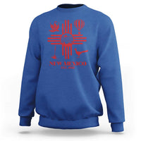 New Mexico Flag Zia Sun Souvenir Sweatshirt New Mexico Zia Chiles Balloon Roadrunner Yucca