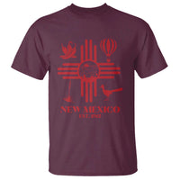 New Mexico Flag Zia Sun Souvenir T Shirt New Mexico Zia Chiles Balloon Roadrunner Yucca