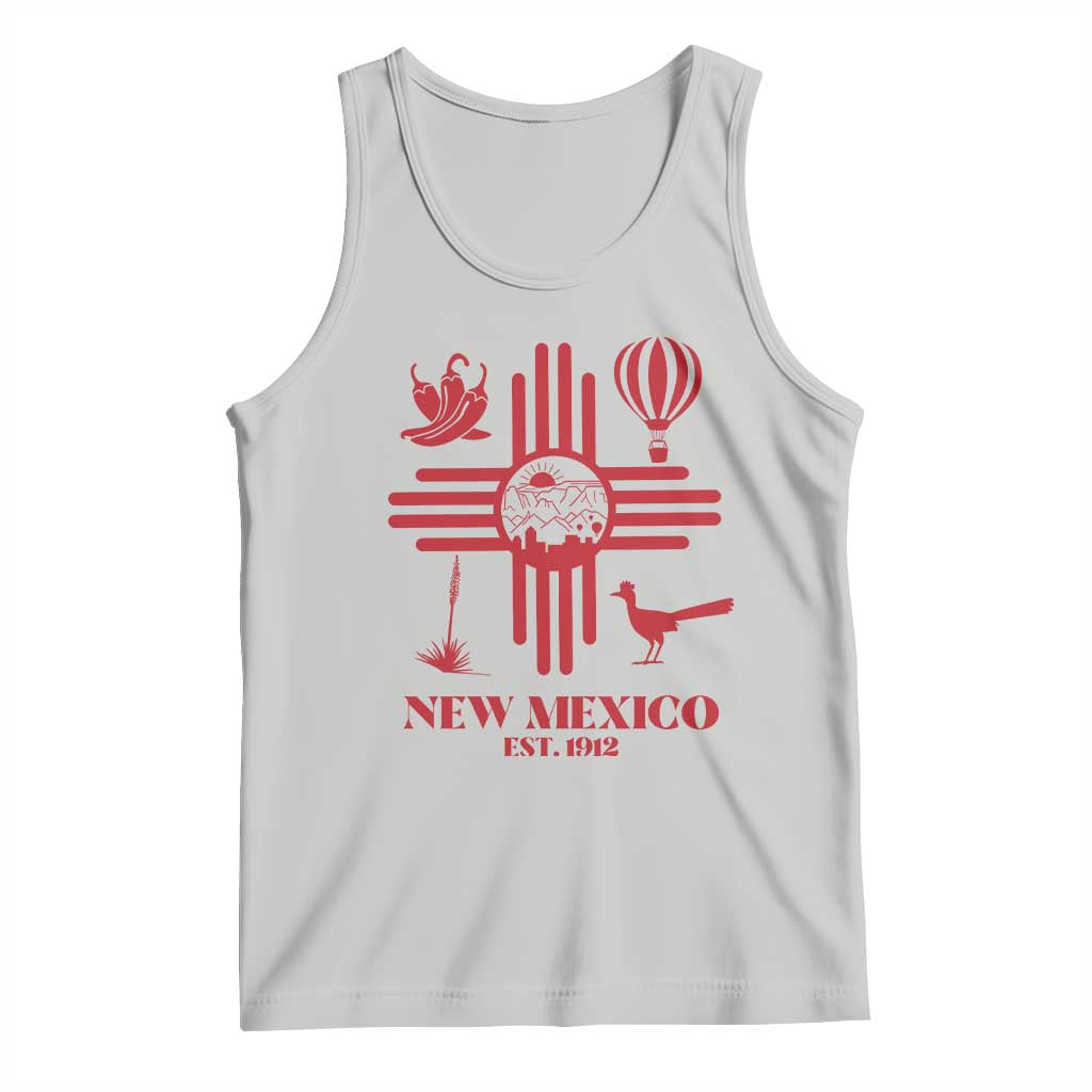 New Mexico Flag Zia Sun Souvenir Tank Top New Mexico Zia Chiles Balloon Roadrunner Yucca
