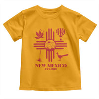 New Mexico Flag Zia Sun Souvenir Toddler T Shirt New Mexico Zia Chiles Balloon Roadrunner Yucca