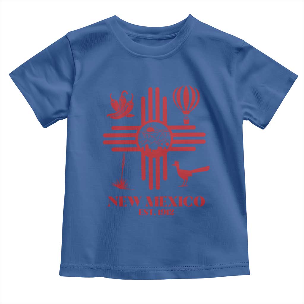New Mexico Flag Zia Sun Souvenir Toddler T Shirt New Mexico Zia Chiles Balloon Roadrunner Yucca