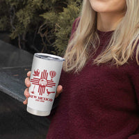 New Mexico Flag Zia Sun Souvenir Tumbler Cup New Mexico Zia Chiles Balloon Roadrunner Yucca