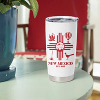 New Mexico Flag Zia Sun Souvenir Tumbler Cup New Mexico Zia Chiles Balloon Roadrunner Yucca