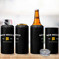 New Mexico Flag Map Zia Sun Souvenir 4 in 1 Can Cooler Tumbler