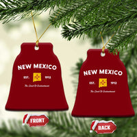 New Mexico Flag Map Zia Sun Souvenir Ceramic Ornament