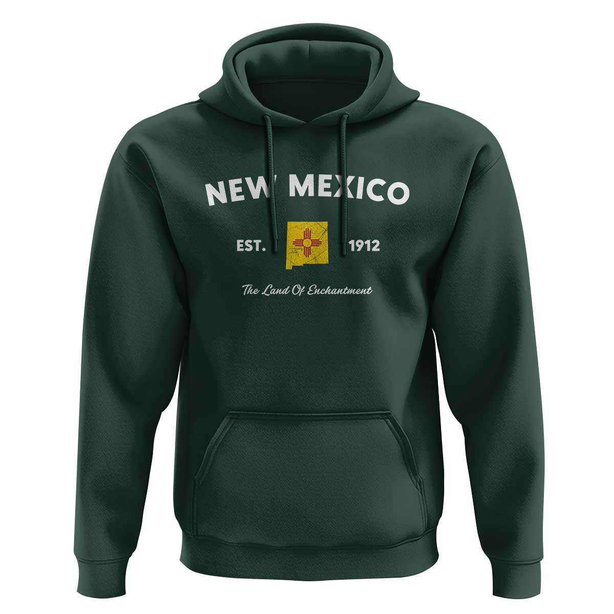 New Mexico Flag Map Zia Sun Souvenir Hoodie