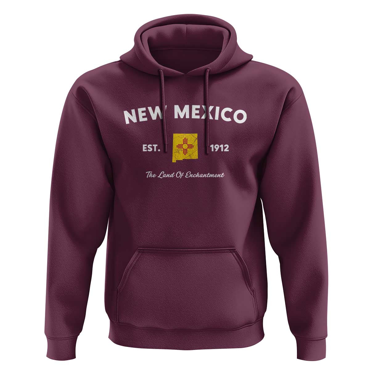 New Mexico Flag Map Zia Sun Souvenir Hoodie