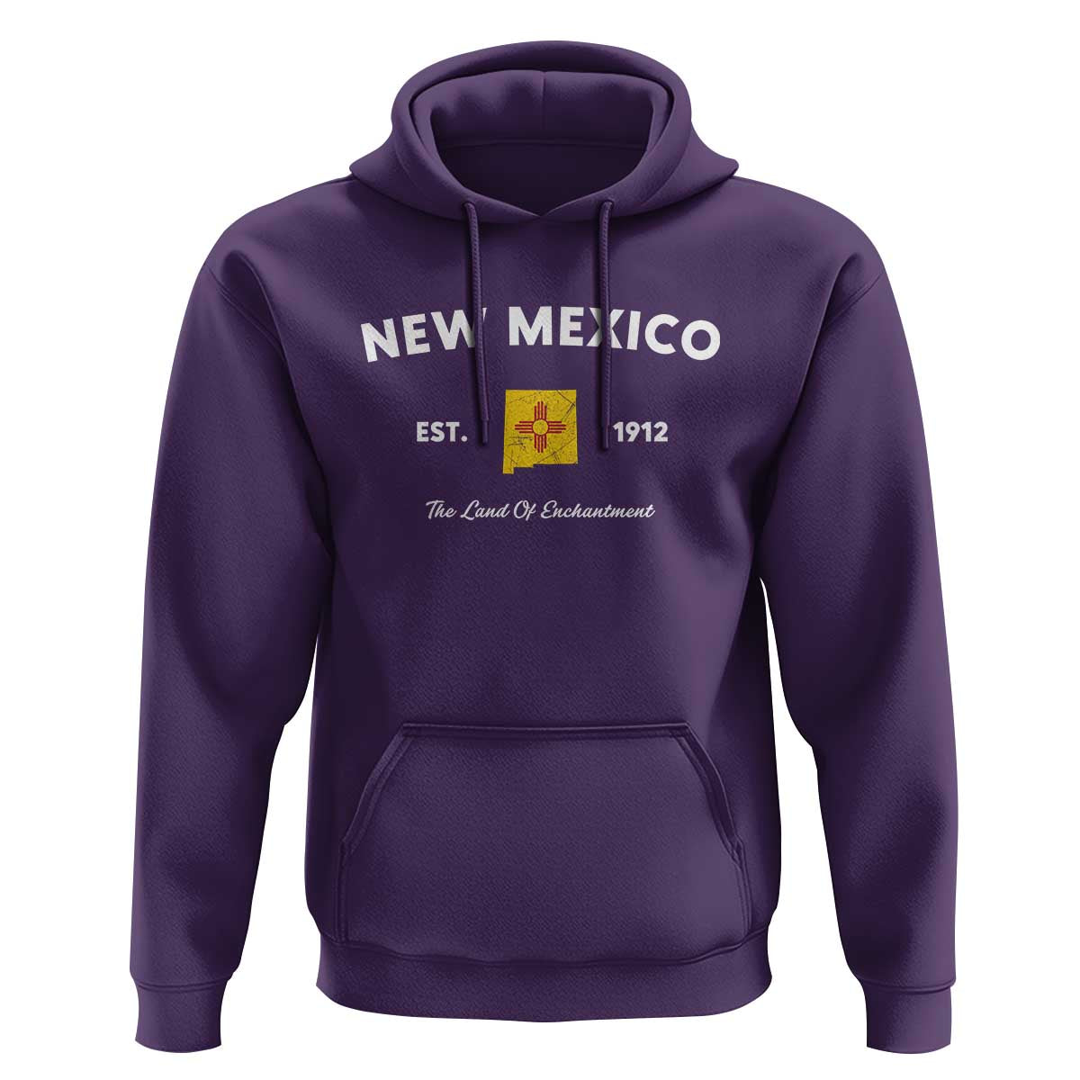 New Mexico Flag Map Zia Sun Souvenir Hoodie