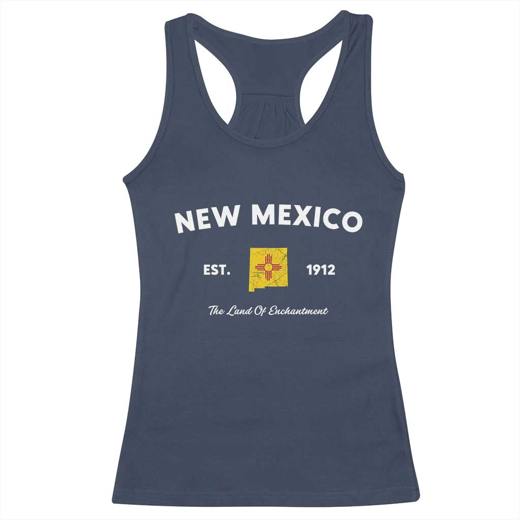 New Mexico Flag Map Zia Sun Souvenir Racerback Tank Top