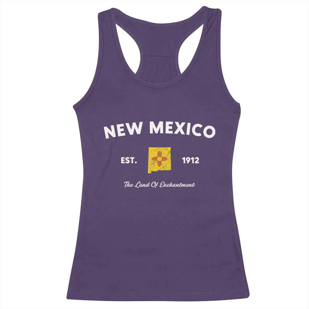 New Mexico Flag Map Zia Sun Souvenir Racerback Tank Top