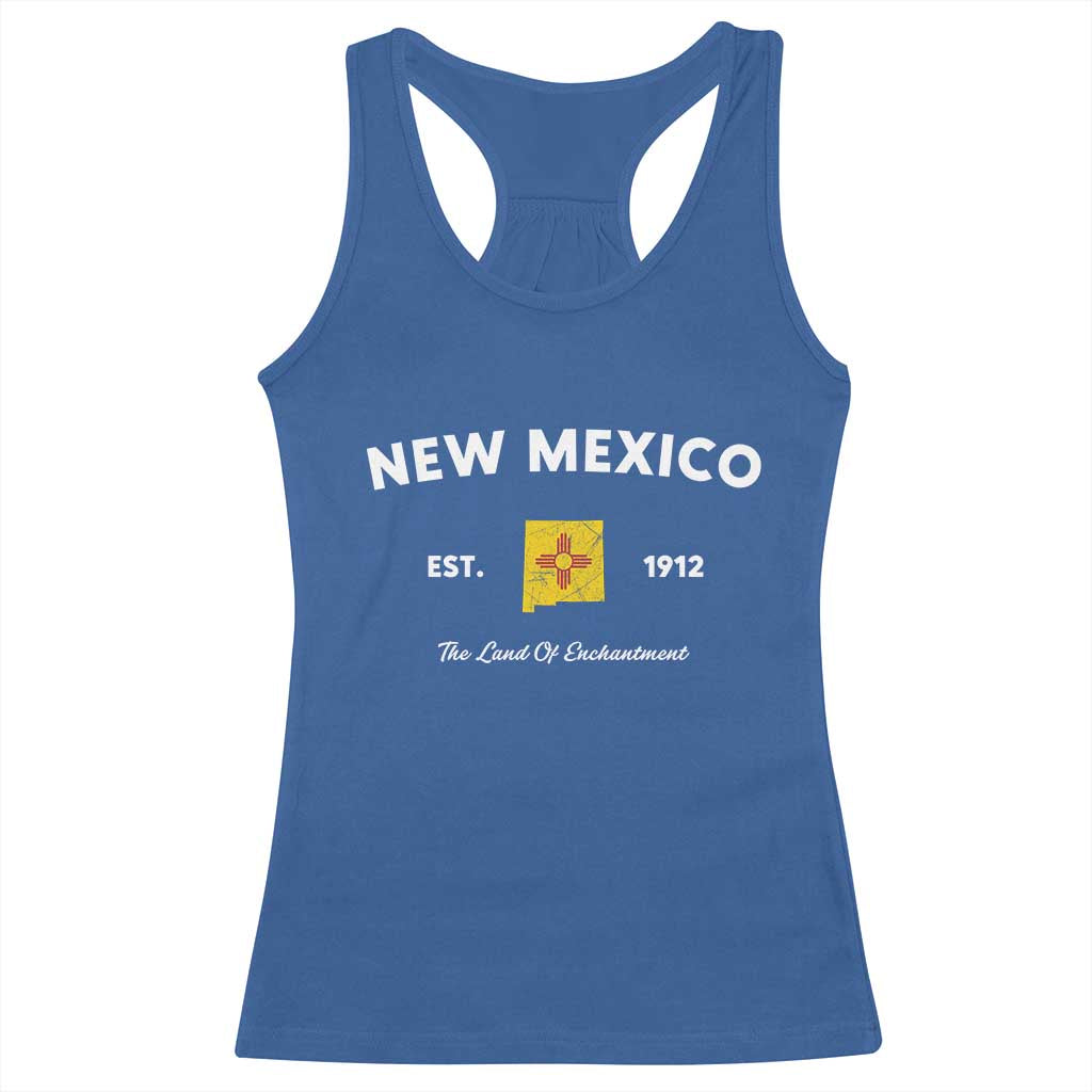 New Mexico Flag Map Zia Sun Souvenir Racerback Tank Top