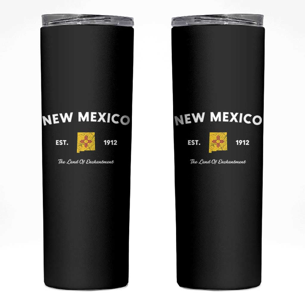 New Mexico Flag Map Zia Sun Souvenir Skinny Tumbler