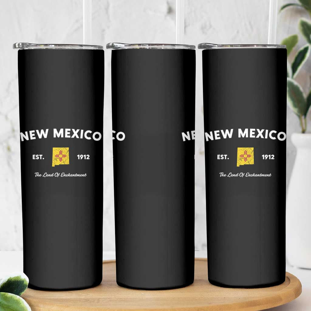 New Mexico Flag Map Zia Sun Souvenir Skinny Tumbler