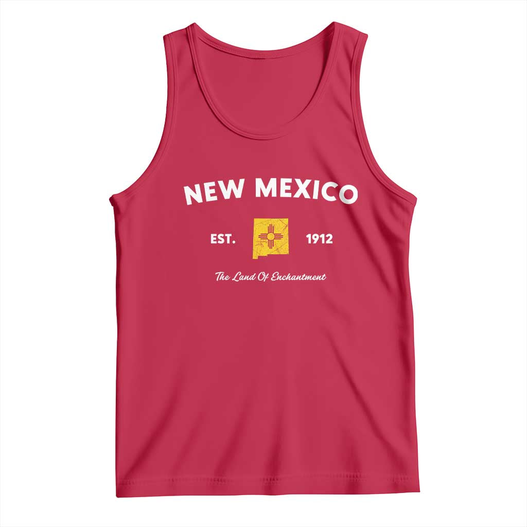 New Mexico Flag Map Zia Sun Souvenir Tank Top