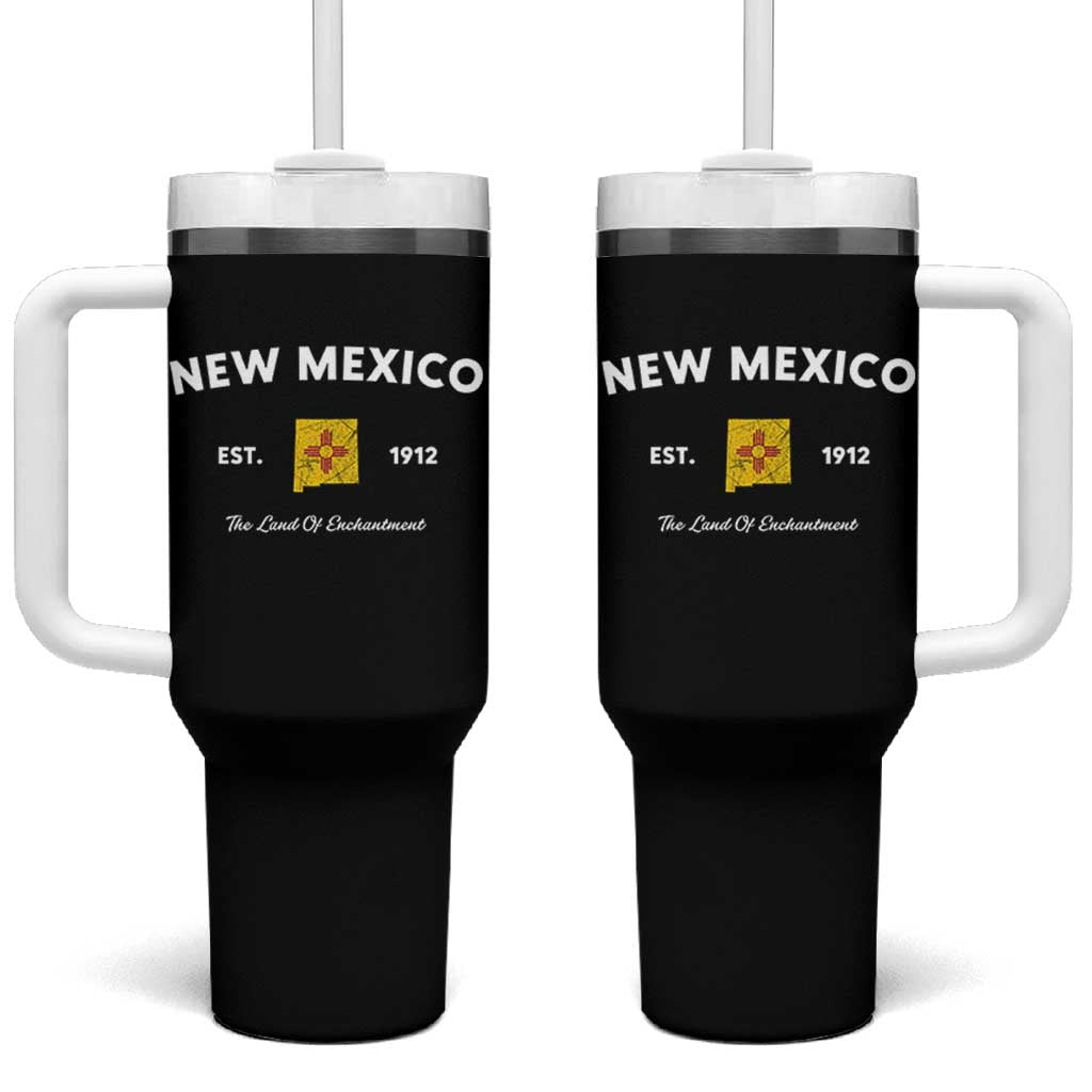 New Mexico Flag Map Zia Sun Souvenir Tumbler With Handle