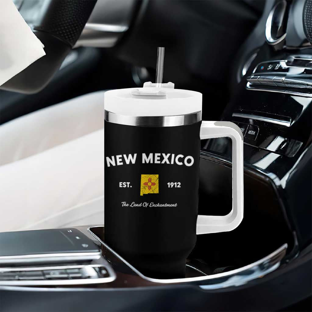 New Mexico Flag Map Zia Sun Souvenir Tumbler With Handle