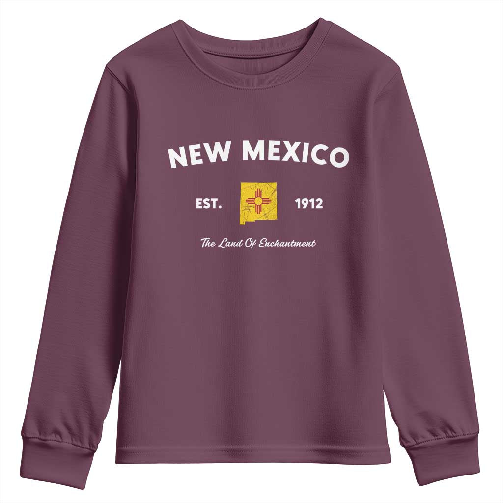 New Mexico Flag Map Zia Sun Souvenir Youth Sweatshirt