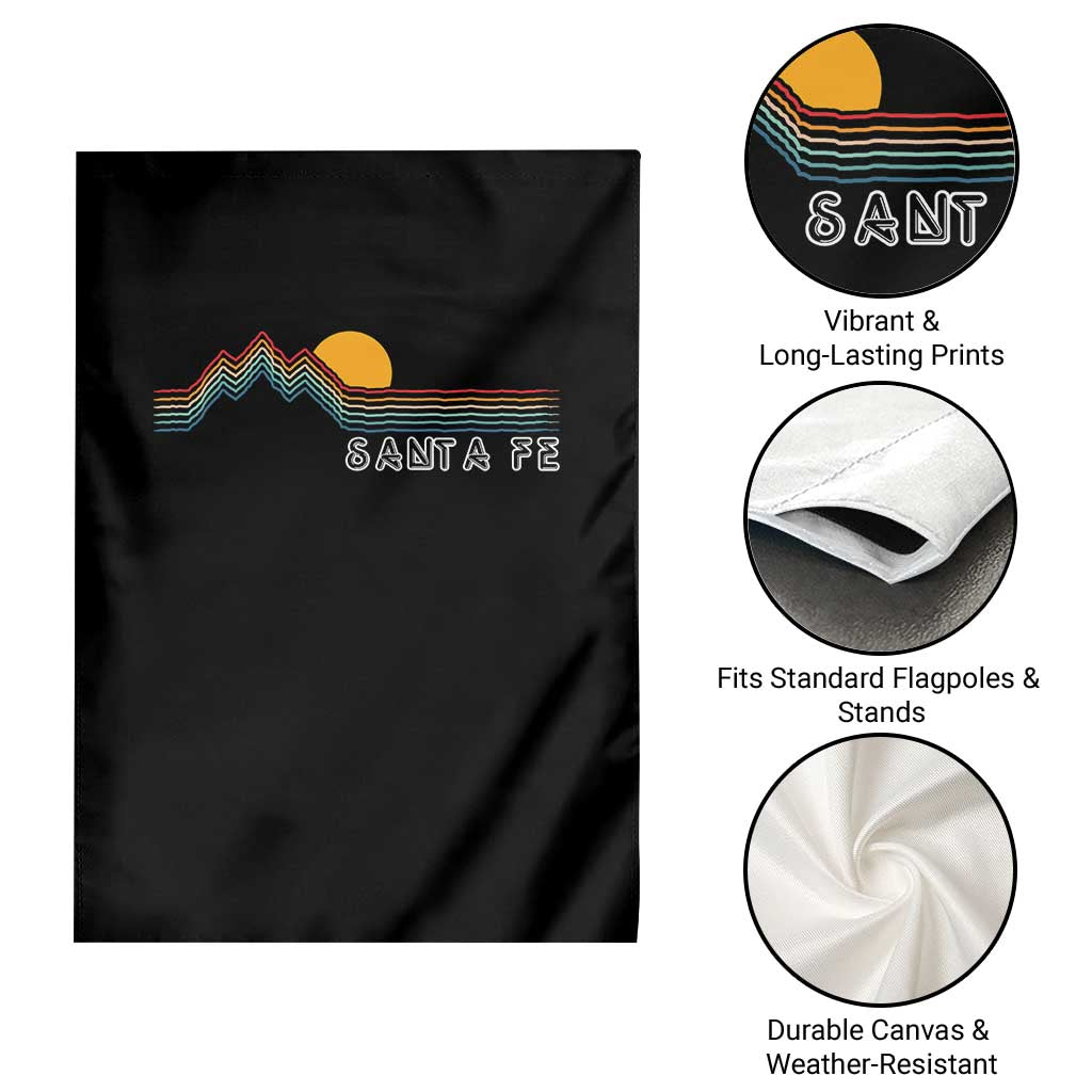 Retro Santa Fe New Mexico Garden Flag